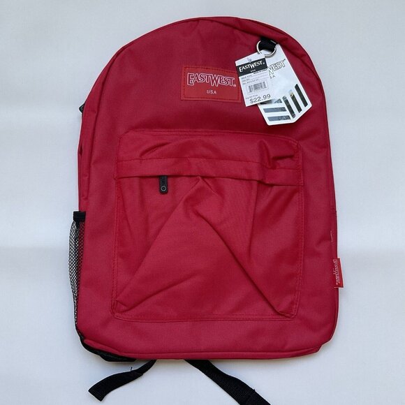 East West Unisex Backpack Student Casual Color Red - Picture 1 of 2